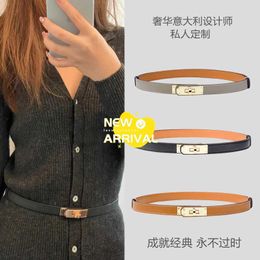 Hremms High end designer belts for womens waistband womens leather decorative dress suit pants lock buckle leather belt Original 1:1 with real logo and box