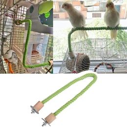 Other Bird Supplies Bite Toy Parrot Standing Woven Cotton Rope Chew Bendable Pet Perches For Budgies Parakeet