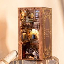 Cutebee DIY Book Nook Kit Eternal Bookstore Miniature Dollhouse With Furniture LED for Brithday Handmade Gift