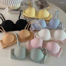 Bras Seamless Half Cup Cloud Nude Underwear Women Small Breast Gathering Support Anti-Sagging Soft Wireless Bra