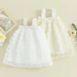 Girl Dresses Children Baby Kids Flowers Slip Dress Summer Clothes Sleeveless A-line Tulle Princess Clothing