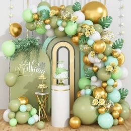 Avocado Green Forest Wedding Party Balloon Arch Garland Bride To Be Engagement Happy Birthday Party Decoration Kids Adults Balon 240520