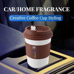 Car Air Freshener Creative Coffee Cup Styling Car Gel Fragrance Long-Lasting And Rich Smell Dual Use Car Home Perfume Cup Holder Decorations T240521