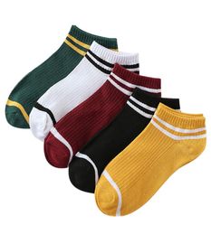 1Pairs Unisex Socks Men 2020 Fashion Short Ankle Stripe Comfortable Cotton Sock Slippers 2221095973