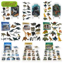 Novelty Games Mini Simulation African Wild Lion Farm Animals Sets Tiger Elephants Action Figures Figurines Model Educational Toys for children Y240521