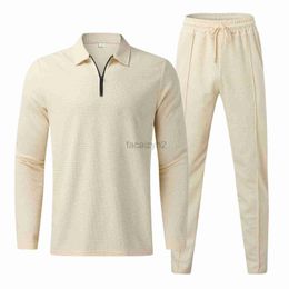 Men's Tracksuits streetwear Autumn Men's Polo Long sleeved Pants Sports Casual Set Fashion set