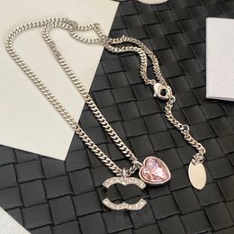 Boutique 925 collana placcata in argento designer di marca rosa a forma di piccolo pendente collana a sospensione di alta qualità amore romantico da regalo