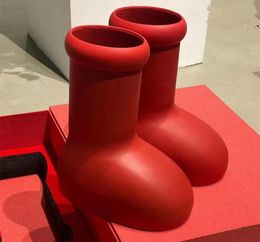 Exaggerate Designer Boots Big Red Boot 2023 New Trend Fashion Stars Show Style Chunky Sole Oversized Mens Womens Booties Rub8632740