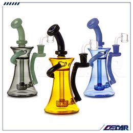 8.5 Inch DAB Rig Glass Smoking Water Pipe oil burner pipe recycler bong With 14mm Quartz Banger Smoking Set