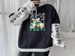 Men039s Hoodies Sweatshirts Open World Adventure Game Genshin Impact Men Women Kawaii VentiBarbatos Manga Oversized Winter W1085882