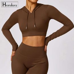 Lu Yoga Align long Sleeve Hooded Gym Crop top Quick-drying Yoga Clothing Sports Shirts Women Workout Running Sportswear emale LL Lemon Gym