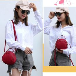 Shoulder Bags Round Women Bag Handbags With Headphone Hole Fashion Messenger Nylon Waterproof