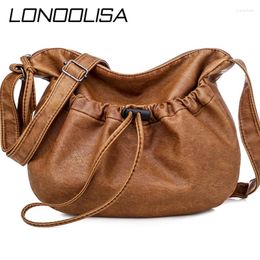 Bag High Quality Washed Leather Crossbody Bags For Women 2024 Fashion Shrink Buckle Design Shoulder Messenger Sac A Main