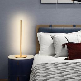 Table Lamps Line Led Desk Lamp Nordic Simple Bedroom Bedside Study Living Room Desktop Reading Up Night Light