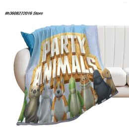 Blankets Anime Animal Birthday Flannel Blanket Personalized Gift DIY Home Leisure Sofa Outdoor Portable Warm Bedding