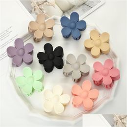 Hair Clips & Barrettes Candy Color Big Girls For Women Hairpin Beauty Hairclip Claw Bobby Pin Lady Girl Frosted Flowers Bar Dhgarden Dhakx