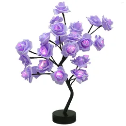 Decorative Flowers Rose Lantern Light House Decorations For Home Table Top Desk Lamps Up Roses Tree Lights