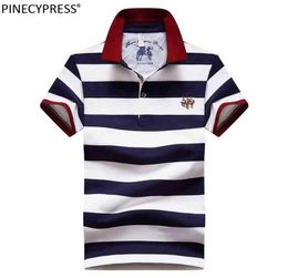 95 Cotton 5 Spandex Quality Summer Man Poloshirt Fashion Embriodery Striped Casual Male Navy Blue Men Short Sleeve Polo Shirt 27948737