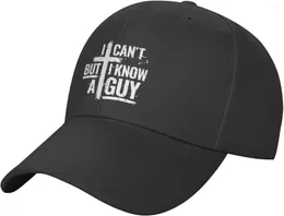 Ball Caps I Can't But Know A Guy Distressed Baseball Hat For Men 90s Washed Denim Adjustable Strapback Hats