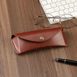 Cubojue PU Leather Brown Glasses Cases Fashion Sunglasses Eyewear Boxes 240514