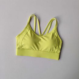 Women's Summer Shock-absorbing Running Yoga Tank Top with Beautiful Contrasting Sports and a Professional Pilates Bra