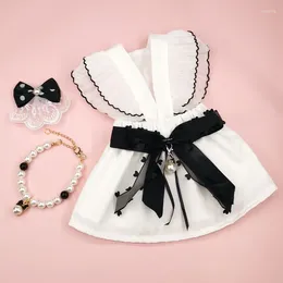 Dog Apparel Pets Wedding Dress Skirt Exquisite Lace Print Bow Puppy Bichon Maltese Pet Cat Princess Clothes