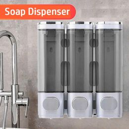 Liquid Soap Dispenser 1/2/3Head Wall Mounted Bathroom Kitchen Household Shower Gel Container El Supplies Accessories