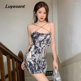 Casual Dresses Sexy Lady Slim Mini Dress Summer Women Backless Sleeveless High Waist Off Shoulder Harajuku Korean Fashion Clothes