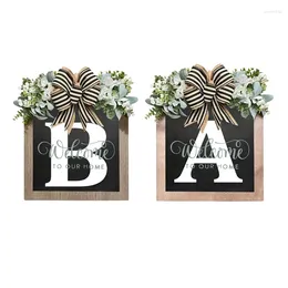 Party Decoration Letter Front Door Wreath Wooden Sign Pendant Welcome Crafts Hanging