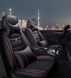 Car Seat Covers WZBWZX Universal Leather Car Seat Cover For Isuzu All Models JMC D-MAX Mu-X Auto Accessories Car Accessories 98% 5 Seat Car Mode T240520