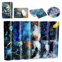 Window Stickers Lucky Goddness 12x12" Marble Watercolour Infusible Transfer Ink Sheets For 12PCS Pre-Adhesive Sublimation Paper Mug