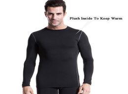 Men039s Thermal Underwear Velvet Winter Men Tops Thick 2021 Warm Compression Long Sleeve TShirts Tight Shirt For Man1068464