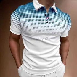 Men's Plus Tees & Polos Summer Fast POLO Shirt Button Gradient Men's Sports Polo Shirt T Shirts tops