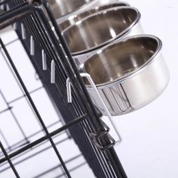 Other Bird Supplies Stainless Steel Hanging Pet Bowls For Dogs & Cats Cage Kennel And Crate Feeder Dish Food Water Multi Sizes