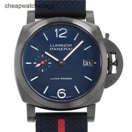 Panerei Luminors Watch Luxury Wristwatches Automatic Movement Watches Panerai Luminors Quaranta Steel DLC Luna Rossa PAM01408 Z TO122804 2U8H