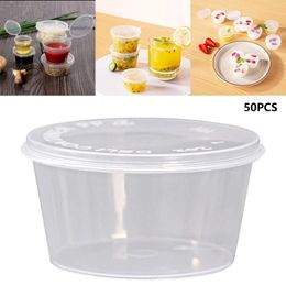 Storage Bottles 50PCS 4oz Small Plastic Containers With Lids For Food S Cups Disposable Portion Kitchen Necessities Home