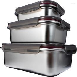 Dinnerware Sets Stainless Steel Storage Containers Grade Metal Boxes Lunch Bento Box Meal Prep Container Set