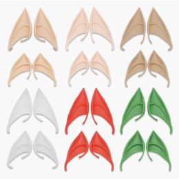 Party Decoration Latex Pointed False Ear Fairy Cosplay Masquerade Costume Accessories Angel Elven Elf Ears Photo Props Adult Kids Halloween Decor JY0991