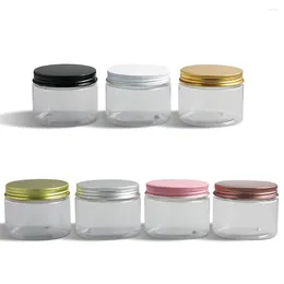 Storage Bottles 20 X 150g 5oz Clear Empty Cosmetic Containers With Aluminium Lids Sample Cream Jars Packaging