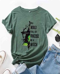 JCGO Fashion Summer T Shirt Women Plus Size 5XL Cotton Halloween Witch Print Female Short Sleeve Tshirts Casual Lady Tops Tee 21077445799