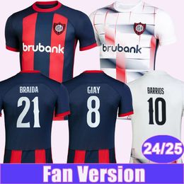 2024 25 San Lorenzo Mens Soccer Jerseys GIAY HERNANDEZ FERREIRA CAMPI BARRIOS PERRUZZI LEGUIZAMON Home Away Football Shirt Short Sleeve Uniforms