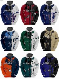 Mens Hoodies Sweatshirts Fashionable Bears Hoodie Orange White Black Stitching Elegant Letter HHS3