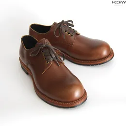 Casual Shoes Super Quality Short Face Men Work Boots Vintage Goodyear-Welted COW Genuine Leather Retro Ankle Original