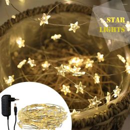 Strings 10M Star Fairy Lights Mini LED String Garland Decoration For Bedroom Garden Curtain Plug In Outdoor Wedding Party Lighting