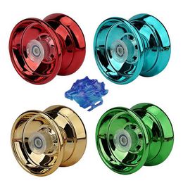 Yoyo 4-color professional Aluminium metal yoyo suitable for children and beginners adults with accessories toys gifts H240523