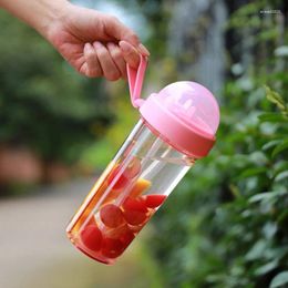 Frames 420/600ml Dual Straws Water Bottle Portable Separate Drink Beverage Cup Fitness Sport Drinkware Couple Gift Dropship