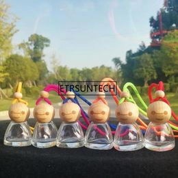Storage Bottles Car Hanging Perfume Bottle Air Freshener Pendant Car-styling For Essential Oils Diffuser Empty Glass F1262