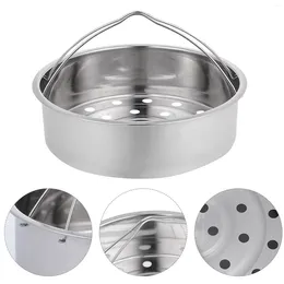 Double Boilers Steam Rack Steamer Bowl Food Steaming Strainer Metal Mesh Stainless Steel Basket Kitchen Supplies Heating