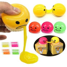 Decompression Toy Squishy Puking Egg Yolk Stress Ball With Yellow Goop Relieve Funny Squeeze Tricky Antistress Disgusting Toys H240521