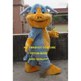 Professional Custom Lovely Blue pig mascot costume Theme school college Anime Cosply Fancy Dress carnival Mascotte costumes 1927 Mascot Costumes